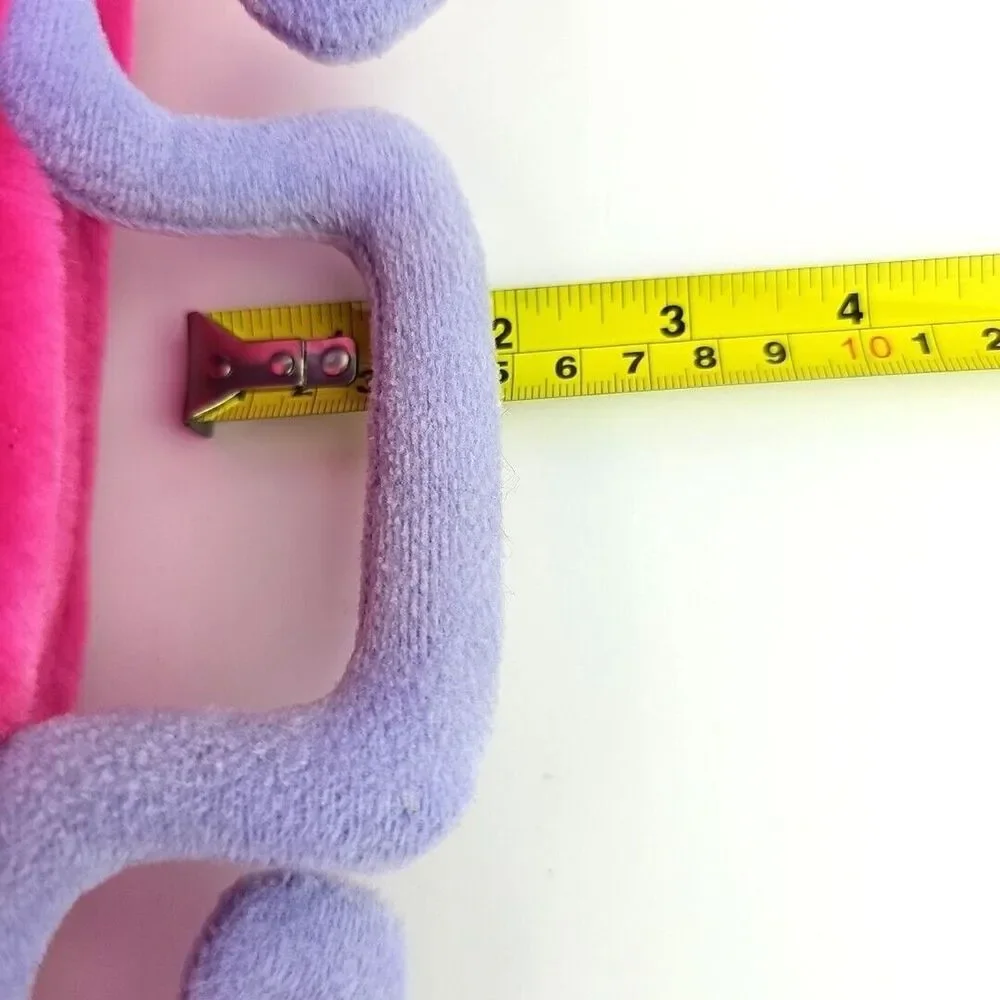 Vintage Barbie Plush Pillow Pink 2001 with Purple Handle 14 in x 12in Soft
